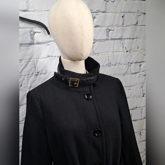 Thyme Maternity Black Trench Coat - Picture 4 of 16